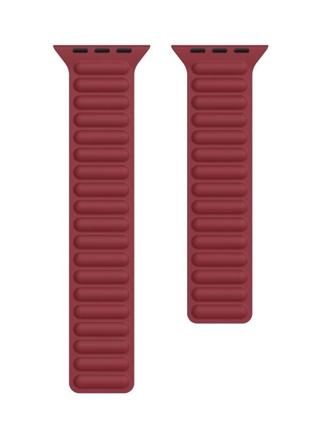 NIBEMINENT Replacement Watchband For Apple Watch Series 7/6/5/4/3/2/1/SE 38/40/41mm Red - Image 1