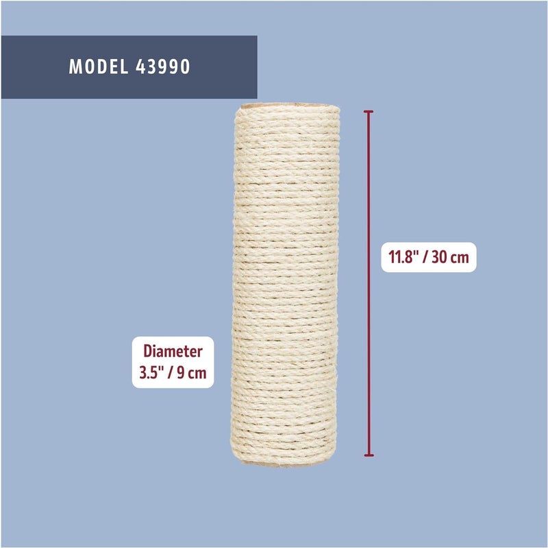 TRIXIE Replacement Sisal Post for Scratching Posts Cat Trees and Cat Towers 35 in x 118 in 9 x 30 cm - Image 3