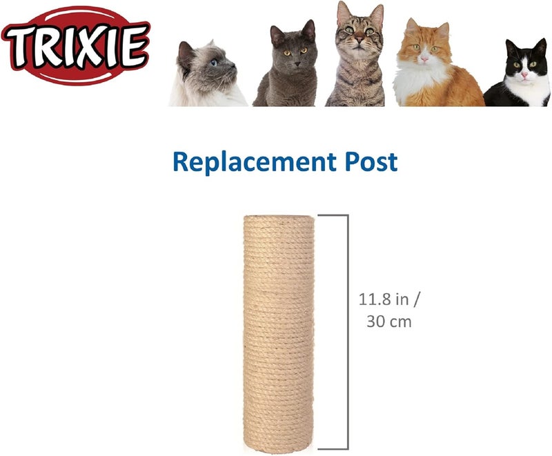 TRIXIE Replacement Sisal Post for Scratching Posts Cat Trees and Cat Towers 35 in x 118 in 9 x 30 cm - Image 4