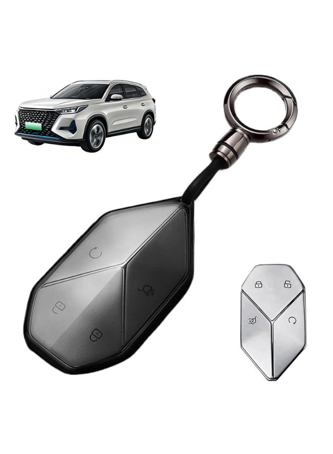 إكسسوارات مفتاح BYD Leopard 5 – حامل حماية ذكي من TPU مع سلسلة مفاتيح لـ Leopard 5/8 – إكسسوارات سيارة مضادة للخدش لسلسلة BYD Leopard (أسود) - Image 1