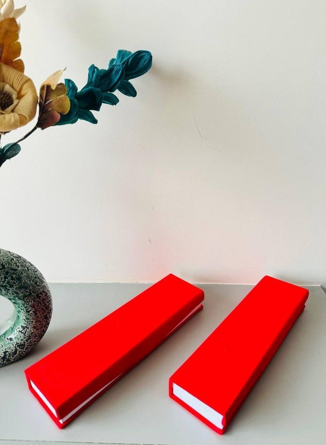 دي أس أس علبة هدايا سلسلة DSS مخملية سوداء مزينة بالقطيفة، مجموعة من علب السلسلة الحمراء (مجموعة، عبوة من قطعتين) - Image 4