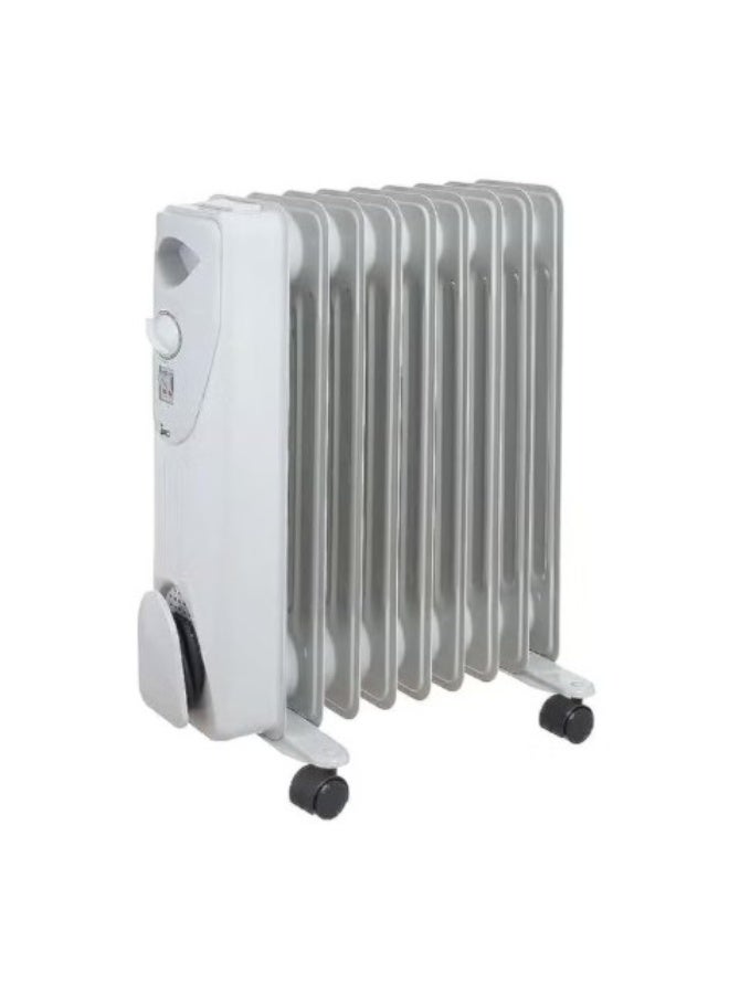 جاك دفاية زيت جاك معدن 1500 وات 9 ريشة 3 اوضاع للتدفئة بعجلات لسهولة الحركة - Image 1