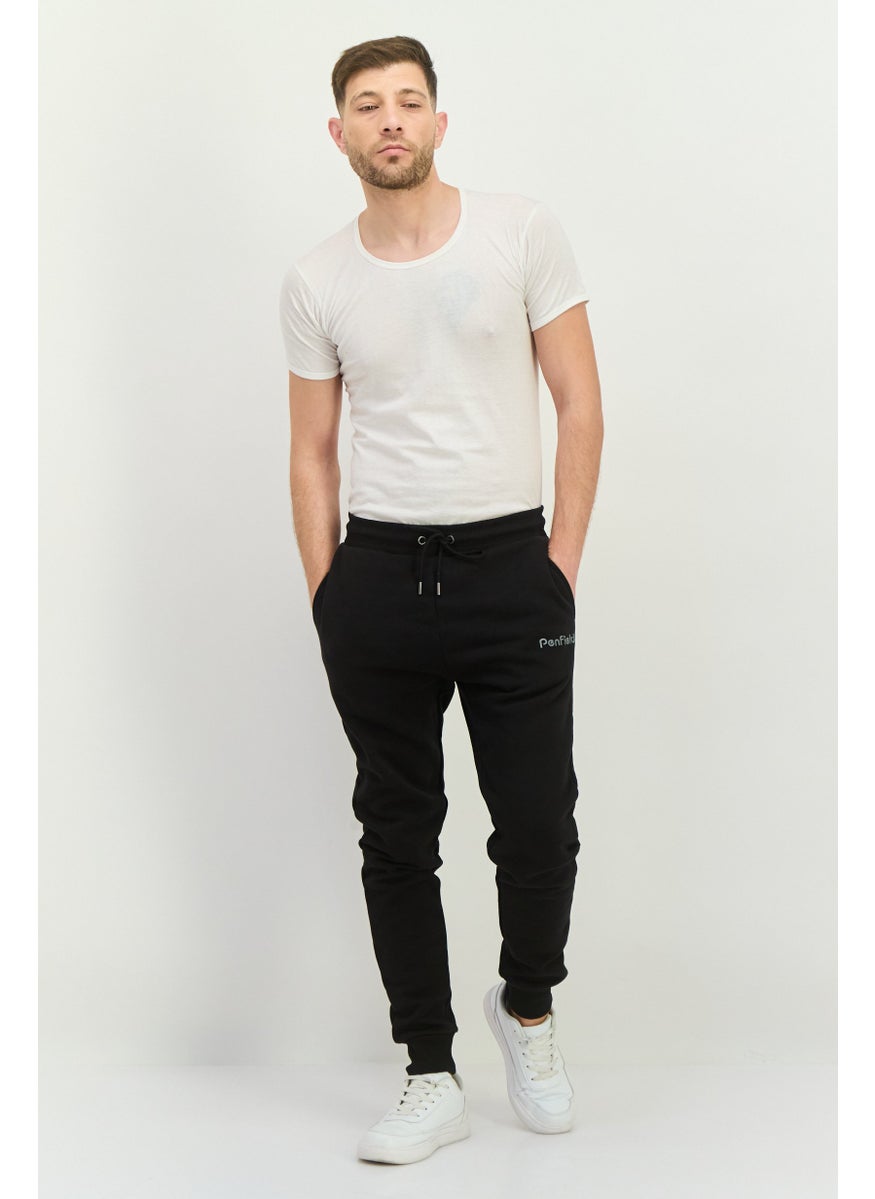 Penfield Men Classic Fit Brand Logo Sweatpants, Black  - Image 4