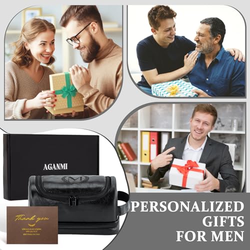 Aganmi Personalized Husband Birthday Gift from Wife Travel Toiletry Bag for Men Him Cool Valentines Thanksgiving Christmas Anniversary Birthday Gifts for Husband Boyfriend Partner Black C - Image 3