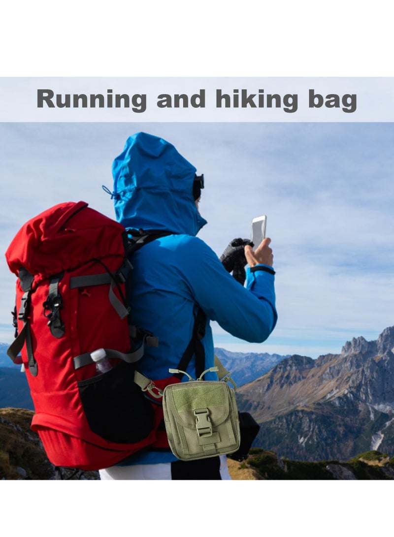 SYOSI Tactical Waist Bag Military Fan ny Pack, Waterproof Utility Belt with Safety Carabiner, Suitable for Hiking MountaineeringCamping RidingFishingShootingGreen - Image 3