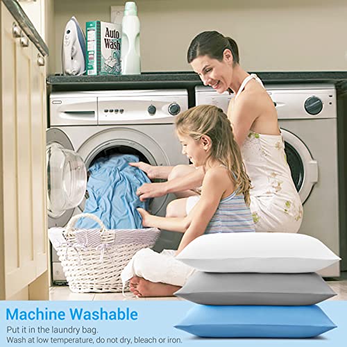 Avolare Cooling Pillow Cases, Arc-Chill Q-max>0.5 Cool Pillowcases for Hot Sleepers, Soft Silky 20" x 30" Summer Pillow Cover with Zipper (Blue, Standard & Queen Size) - Image 5