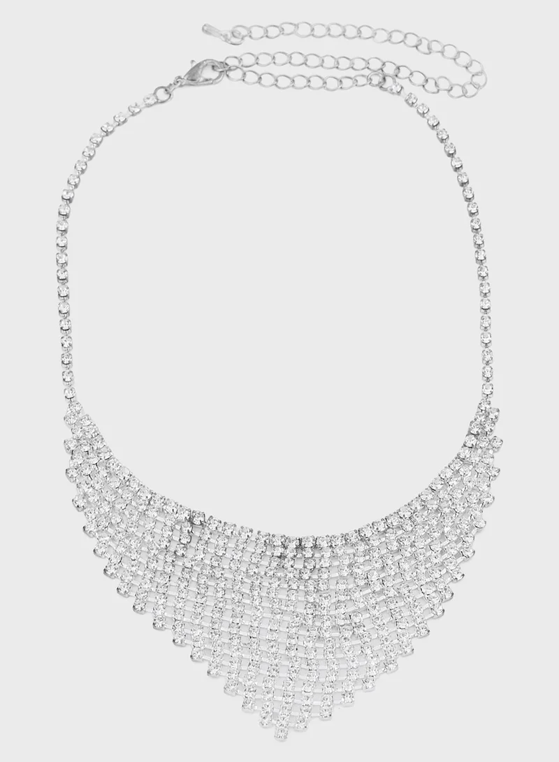 Ella Limited Edition Rhinestone Necklace & Drop Earring Set