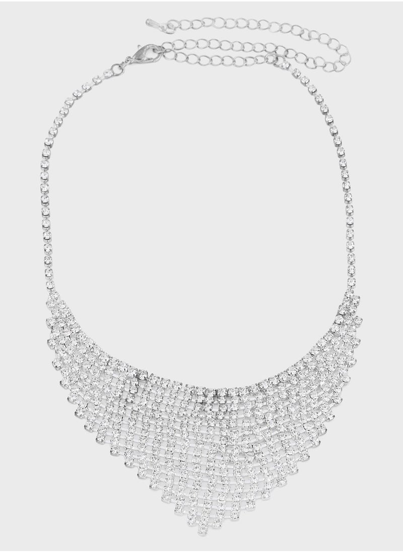 Ella Limited Edition - Rhinestone Necklace & Drop Earring Set - Image 1