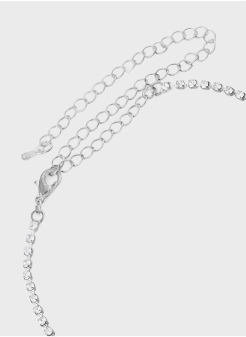 Ella Limited Edition - Rhinestone Necklace & Drop Earring Set - Image 1