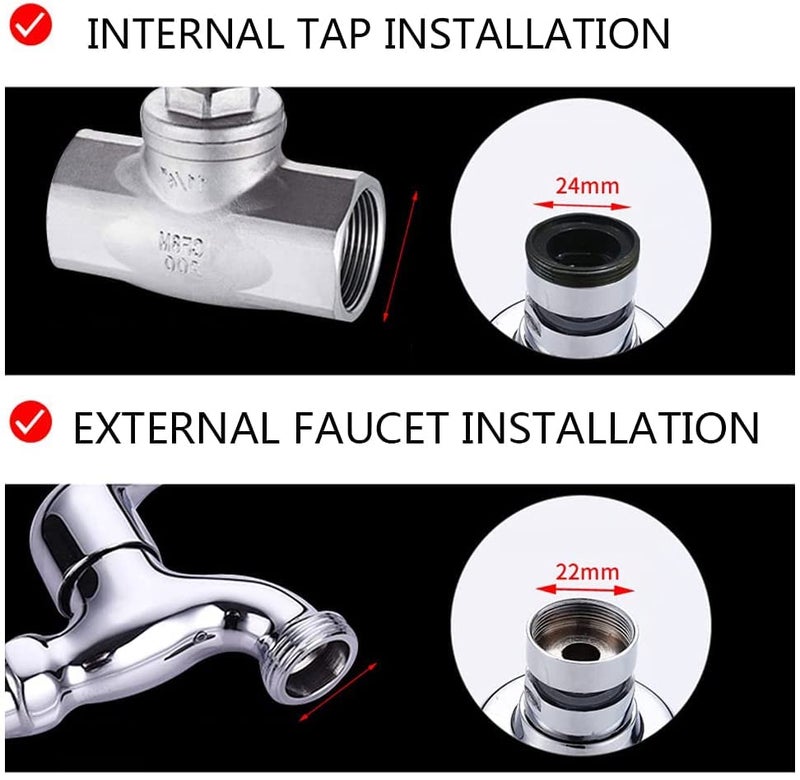 TOMATUS® 2 Pcs 360 Degree Swivel Water Faucet Aerator Nozzle Filter Water Saving Tap Diffuser Kitchen Accessories - Image 3