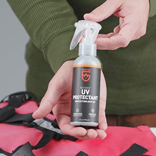 GEAR AID UV Protectant and Conditioner Spray, Apply to Outdoor Gear Made of Plastic, Vinyl, Neoprene such as Tents, Boat Covers, Kayaks and More to Prevent Cracking, Discoloration and Fading, 4 oz - Image 2