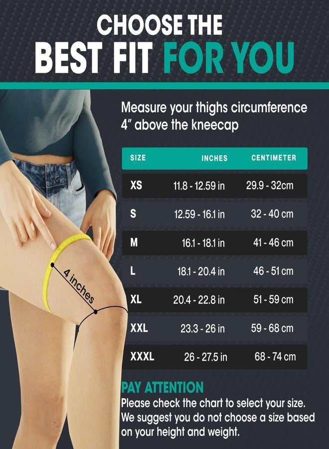 Modvel 2 Pack Knee Brace for Women & Men - Workout Knees Compression Sleeve for Knee Pain Relief Joint Support for ACL, Arthritis, Meniscus Tear Knees Brace for Sports, Rodilleras para Gym Fitness - Image 3