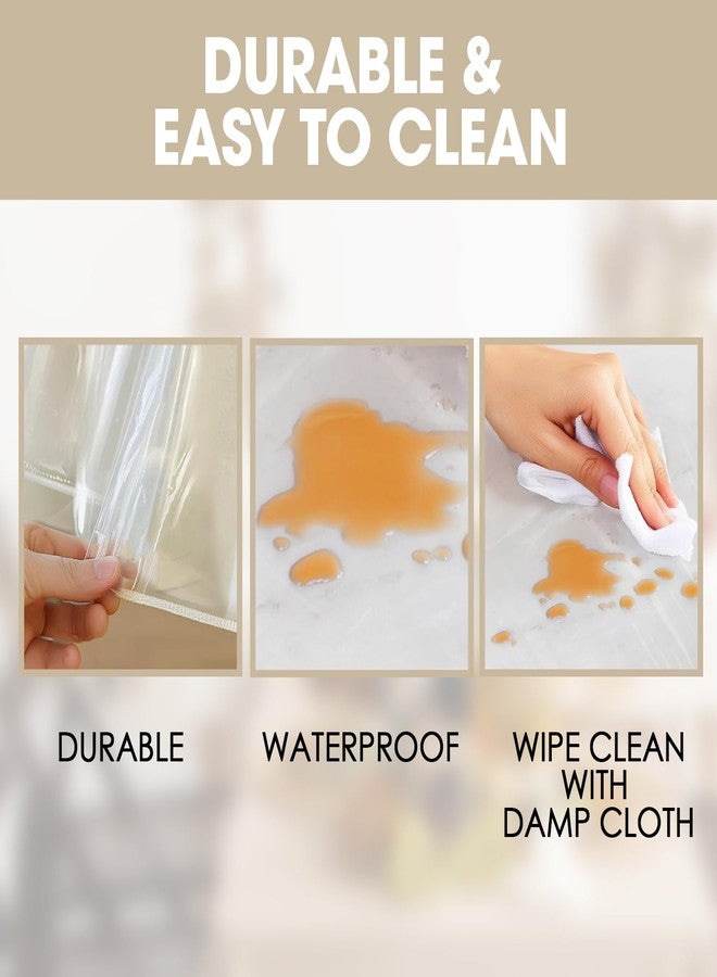 Besti Round Table Plastic Covers - Spill-Proof PVC Round Tablecloth - Versatile Cover for Coffee & Dining Table, Crystal Clear Protector - Available in 3 Size Variations (60") - Image 4