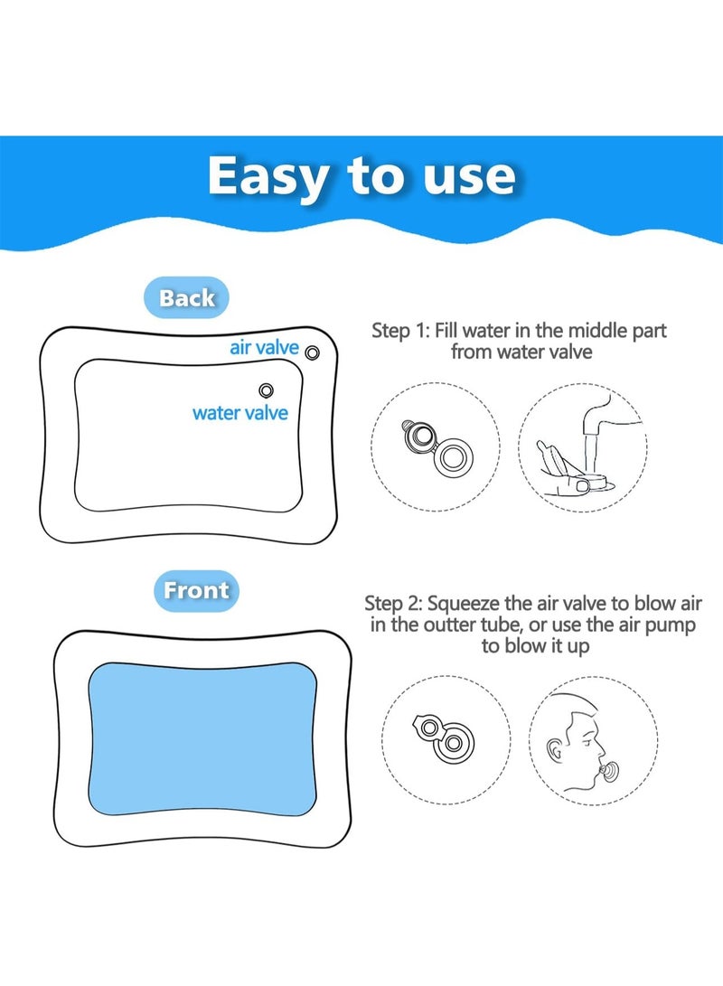 Baby Tummy Time Water Mat , Premium Activity Center Promoting Baby Toys & Sensory Toys,Baby play mat Visual Stimulation , new born and baby toys Gift for Boys & Girls