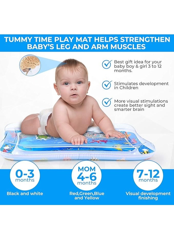 MUMS PLANET Baby Tummy Time Water Mat , Premium Activity Center Promoting Baby Toys & Sensory Toys,Baby play mat Visual Stimulation , new born and baby toys Gift for Boys & Girls  - Image 5