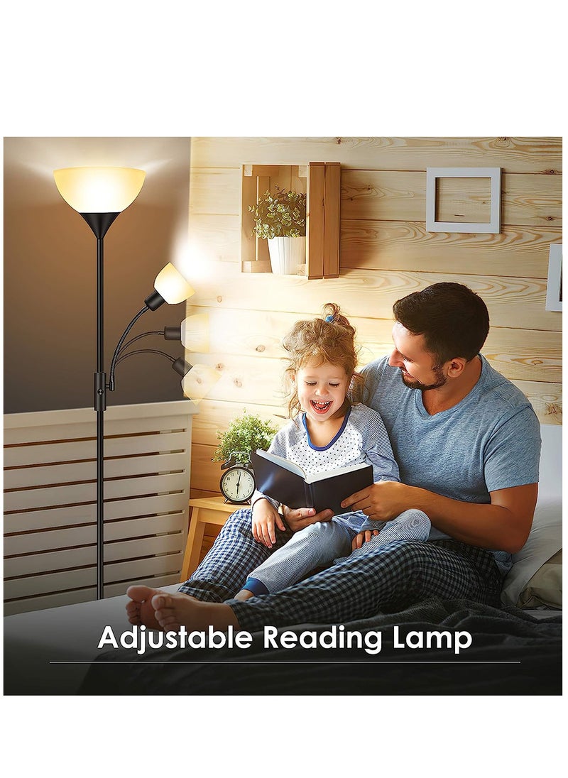 Arabest Vertical Lamps Light,Floor Lamp,Modern Creative Floor Lamp,Wrought Iron Living Room Bedroom Bedside Lamp,Suitable for Living Room,Bedroom,Study,Office Black 179x25 cm  - Image 2