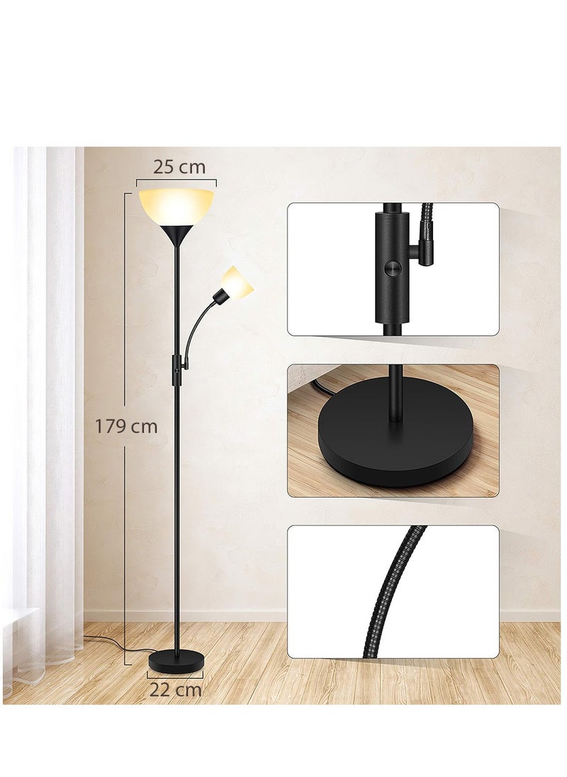 Arabest Vertical Lamps Light,Floor Lamp,Modern Creative Floor Lamp,Wrought Iron Living Room Bedroom Bedside Lamp,Suitable for Living Room,Bedroom,Study,Office Black 179x25 cm  - Image 5