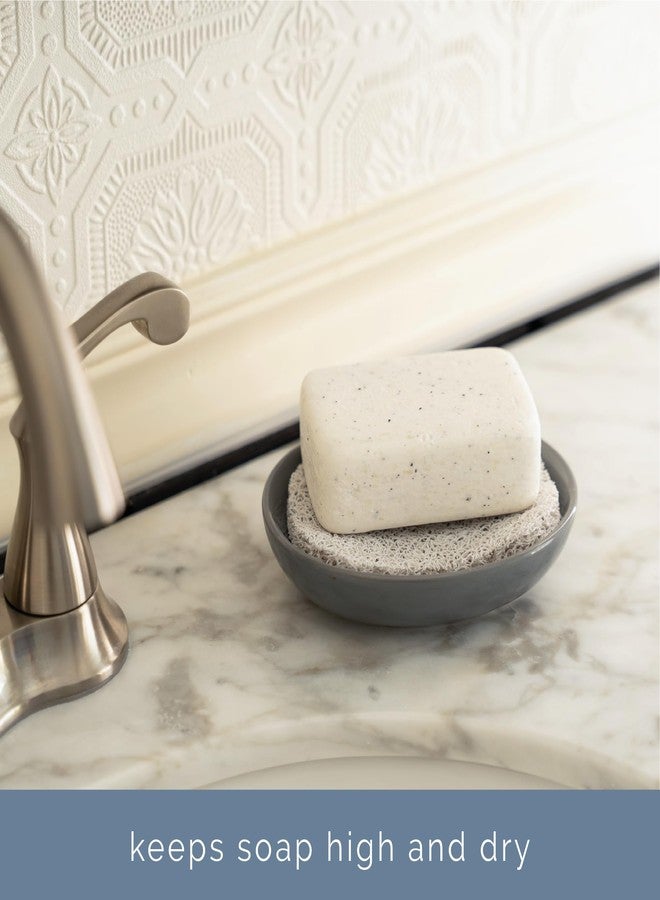 S&T INC. Bar Soap Holder for Kitchen, Bathroom, and Soap Dish, 4 Pack, White, 2.9 inches by 4.4 inches - Image 2