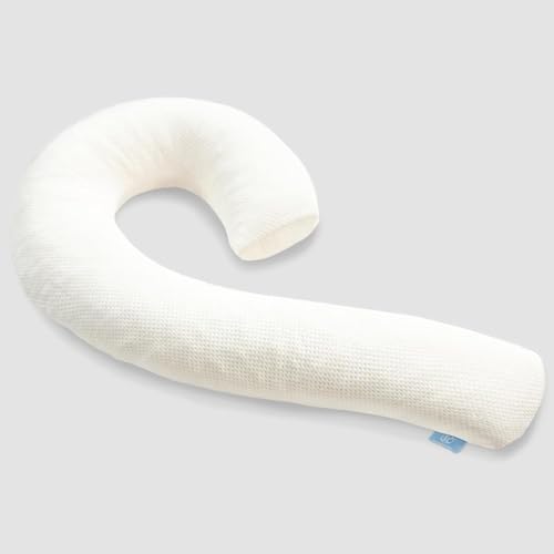 SCHNAUZER HOME Body Pillow for Adults - Soft Long Bed Pillows Insert for Sleeping - Shredded Memory Foam and Removable Washable Cover - Swan Shaped Pregnancy Side Sleeper Pillow 49 Inch (Beige) - Image 1