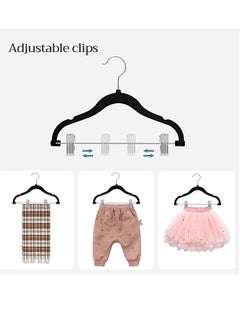Red Dot Gift 20-Pack  Of Baby Velvet Pants Hangers With Cilp Non-Slip Clothes Hangers with clip for Kids,Space Saving,Kids Pants Hangers or Baby Closet Organizer  - Image 5