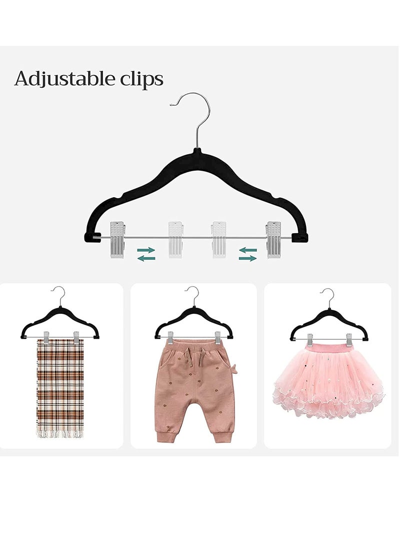 Red Dot Gift 20-Pack  Of Baby Velvet Pants Hangers With Cilp Non-Slip Clothes Hangers with clip for Kids,Space Saving,Kids Pants Hangers or Baby Closet Organizer - Image 5