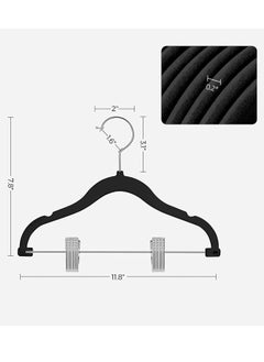 Red Dot Gift 20-Pack  Of Baby Velvet Pants Hangers With Cilp Non-Slip Clothes Hangers with clip for Kids,Space Saving,Kids Pants Hangers or Baby Closet Organizer  - Image 2