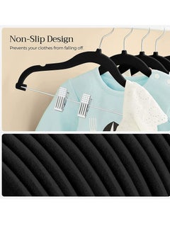 Red Dot Gift 20-Pack  Of Baby Velvet Pants Hangers With Cilp Non-Slip Clothes Hangers with clip for Kids,Space Saving,Kids Pants Hangers or Baby Closet Organizer  - Image 4