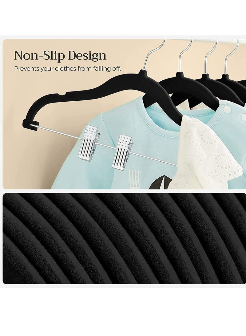 Red Dot Gift 20-Pack  Of Baby Velvet Pants Hangers With Cilp Non-Slip Clothes Hangers with clip for Kids,Space Saving,Kids Pants Hangers or Baby Closet Organizer - Image 4