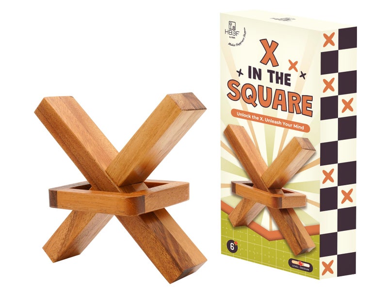 BSIRI Wooden Brain Teasers for Adults Logic Games Gift Puzzle and Mind Teasers for Kids of The Cross Out Tricky Games Wood IQ Puzzles Challenging to Open Trick Lock - Image 1