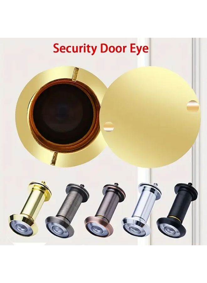 High Definition Wide Angle Red Bronze Cat Eye Door Viewer Anti Theft Door Mirror 180 200 Degree Glass Lens With Privacy Peephole Discreet View Hotel Security Hardware Compact Design - Image 1