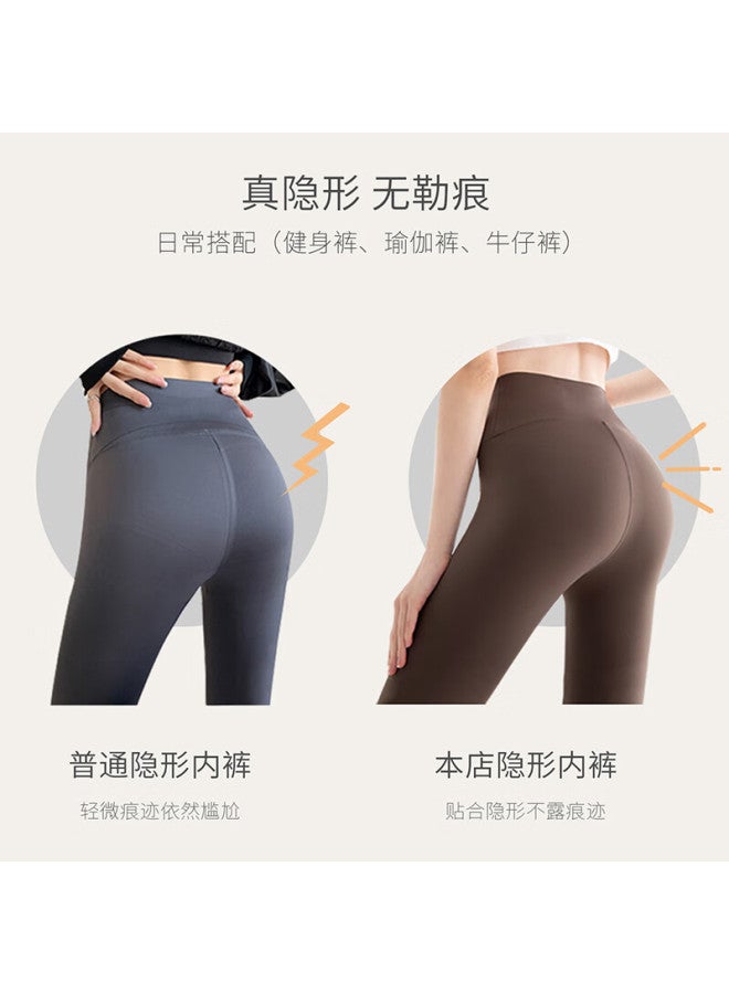 Youngyell Women's High-waist Seamless Panties, Large Size 10a Antibacterial Pure Cotton Crotch, No Wedgie, Mom's Shorts, 3 Pairs - Image 2