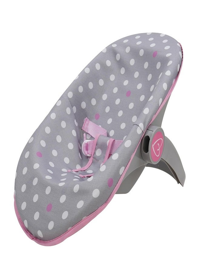 509 Crew: Cotton Candy Pink: 3-in-1 Doll Car Seat - Pink, Grey, Polka Dot - for Dolls Up to 18", Multifunctional, Retractable Canopy, Kids Ages 3+ - Image 2