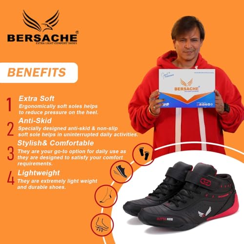 BERSACHE Premium Sports,Gym, Trending, Stylish Running Shoes For Men (Black),6 UK - Image 2