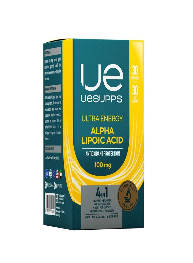 UESUPPS Alpha Lipoic Acid | 30 Softgels | Natural Antioxidant Support for Energy Metabolism, Cellular Protection & Healthy Aging | ALA Supplement. Made in UAE. - Image 1