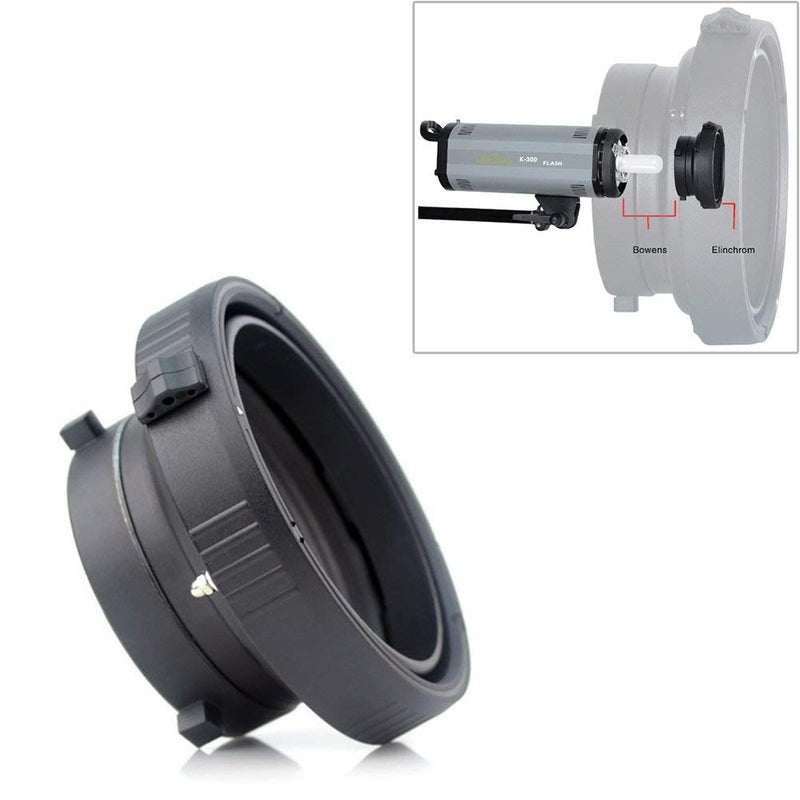 Fomito Photo Studio Bowens Speedring to Elinchrom Mount Converter Monolight Interchangeable Adapter Ring - Image 1