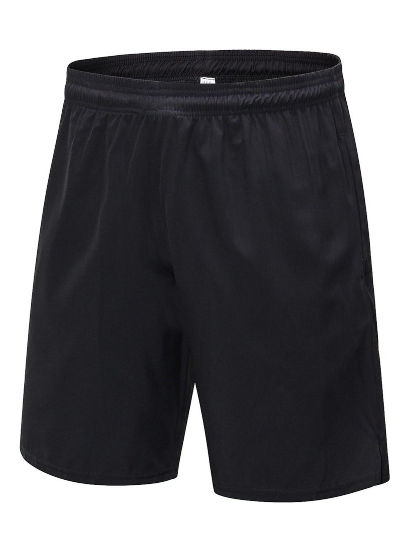 Loquat - Men Quick Dry Breathable Running Shorts Black - Image 1
