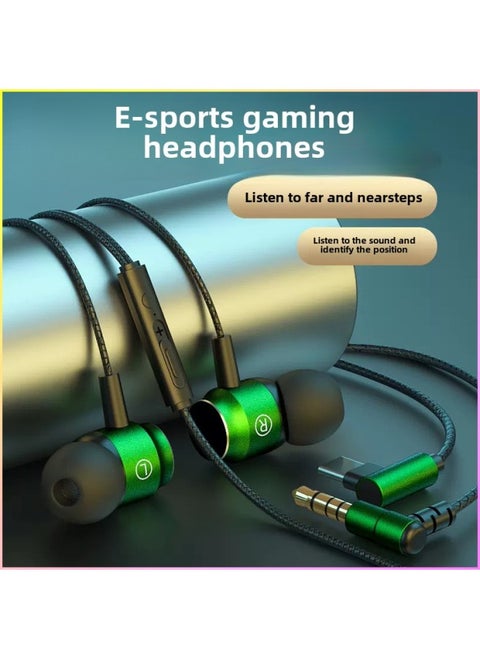 Metal Game Headset In-Ear Suitable For Apple Android TYPE-C E-Sports Music Universal Subwoofer Earplugs-Color:Clip-on Digital Type-c White