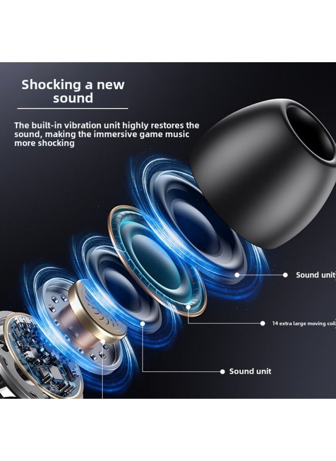 Generic - Metal Game Headset In-Ear Suitable For Apple Android TYPE-C E-Sports Music Universal Subwoofer Earplugs-Color:Clip-on Digital Type-c White - Image 1