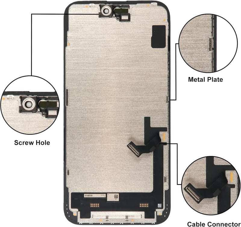 LL TRADER Screen Replacement for iPhone 15 Plus 6.7" LCD Retina FHD Display COF Touch Screen Digitizer with Repair Tool Kits, Waterproof Tape, Screen Protector (Truetone programable) - Image 4