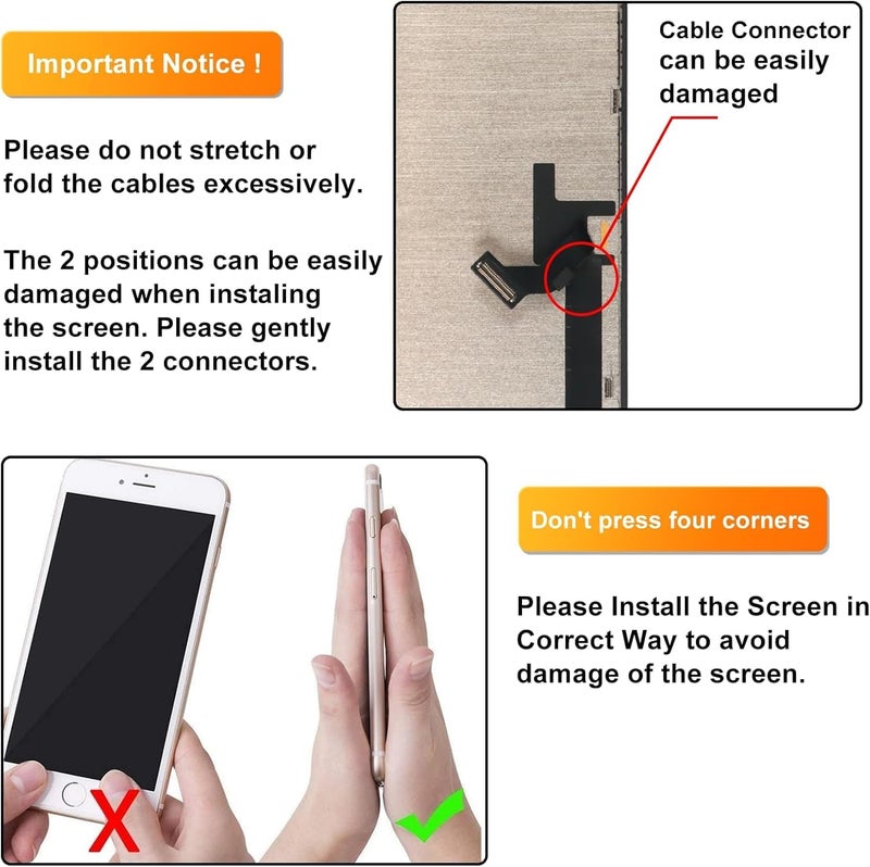 LL TRADER Screen Replacement for iPhone 15 Plus 6.7" LCD Retina FHD Display COF Touch Screen Digitizer with Repair Tool Kits, Waterproof Tape, Screen Protector (Truetone programable) - Image 5