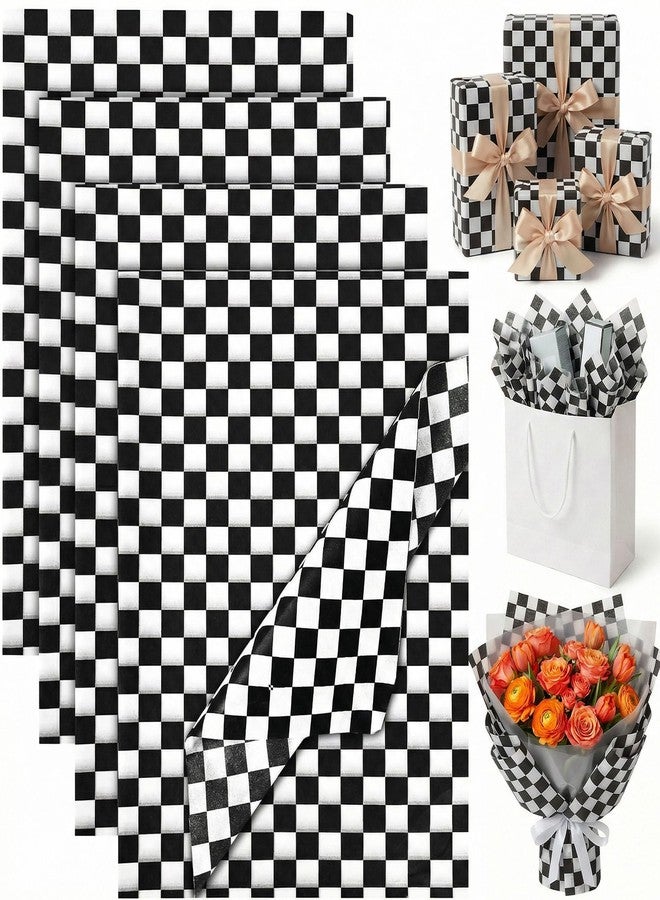 HEYPLACE 100 Sheets Tissue Paper, 14x20 Inch White and Black Gift Wrapping Paper for Christmas DIY Art Project Birthday Wedding Anniversary Party Decorations - Image 1