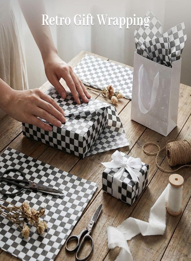 HEYPLACE 100 Sheets Tissue Paper, 14x20 Inch White and Black Gift Wrapping Paper for Christmas DIY Art Project Birthday Wedding Anniversary Party Decorations - Image 5