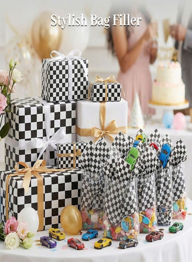HEYPLACE 100 Sheets Tissue Paper, 14x20 Inch White and Black Gift Wrapping Paper for Christmas DIY Art Project Birthday Wedding Anniversary Party Decorations - Image 2