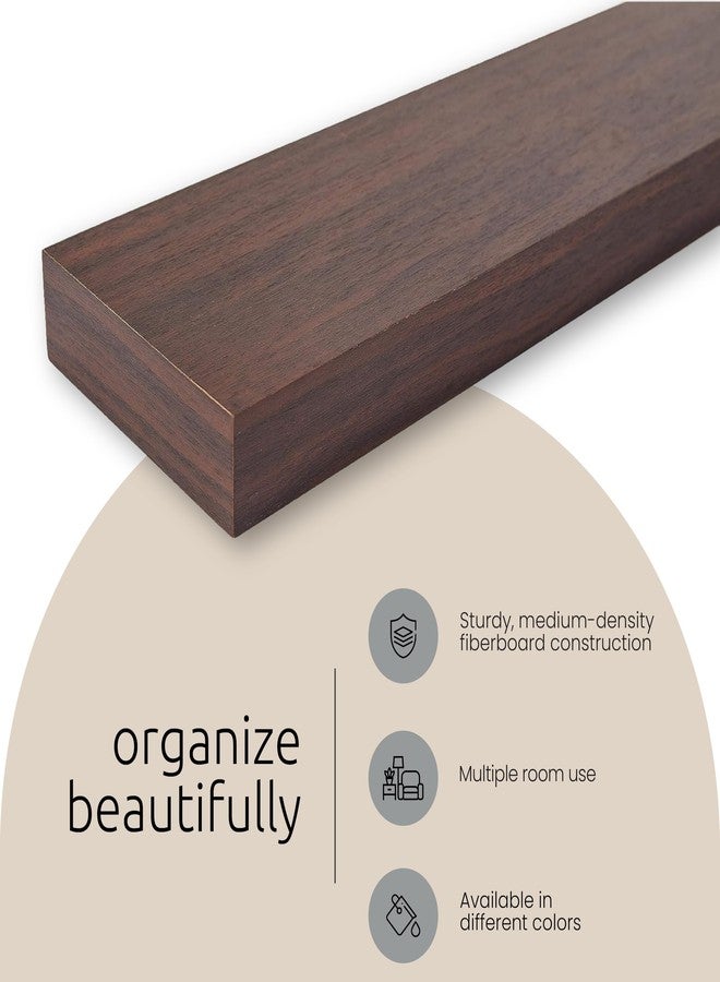 كيرا جريس أرفف كييرا جريس ستوكهولم مين العائمة، رف معلق عصري على الحائط لغرفة النوم أو المطبخ، 24 بوصة، أسود، عبوة واحدة - Image 5