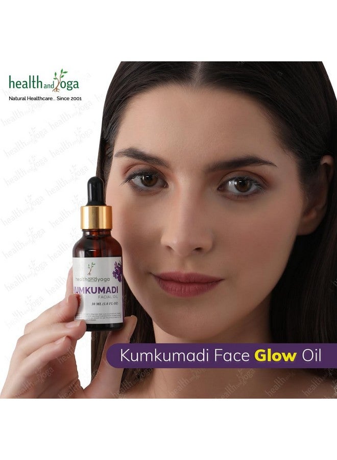 HealthAndYoga® Kumkumadi Face Glow Oil (30 ml) - Ayurvedic Beauty Recipe - Saffron & Herbs Infused Oil - Reduces wrinkles, dullness & pigmentation, Hydrates, Boosts Glow - Night & Day Skin Care Ritual - Image 2
