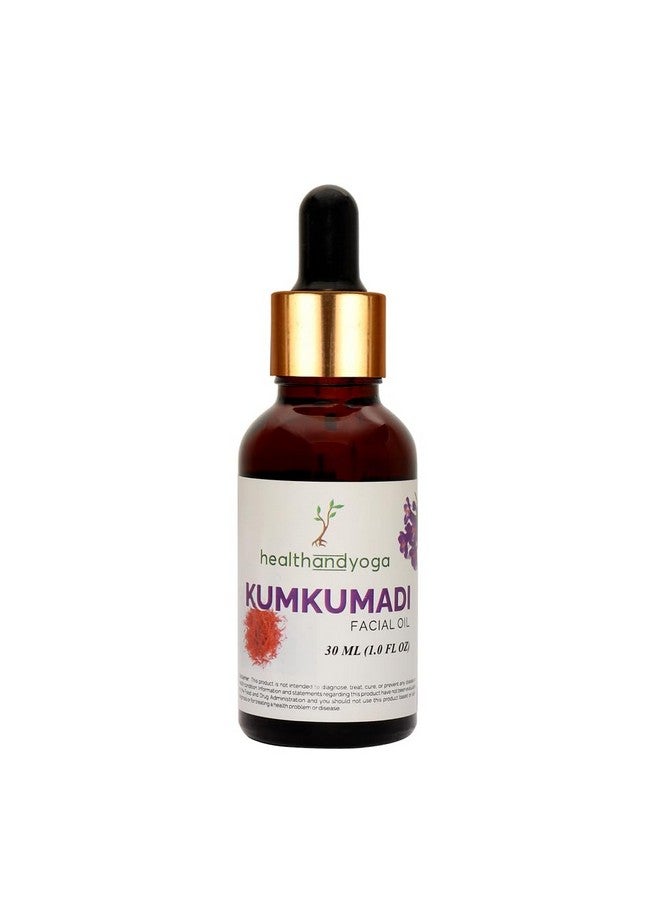 HealthAndYoga® Kumkumadi Face Glow Oil (30 ml) - Ayurvedic Beauty Recipe - Saffron & Herbs Infused Oil - Reduces wrinkles, dullness & pigmentation, Hydrates, Boosts Glow - Night & Day Skin Care Ritual - Image 1