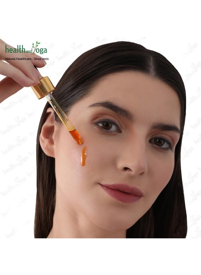HealthAndYoga® Kumkumadi Face Glow Oil (30 ml) - Ayurvedic Beauty Recipe - Saffron & Herbs Infused Oil - Reduces wrinkles, dullness & pigmentation, Hydrates, Boosts Glow - Night & Day Skin Care Ritual - Image 4