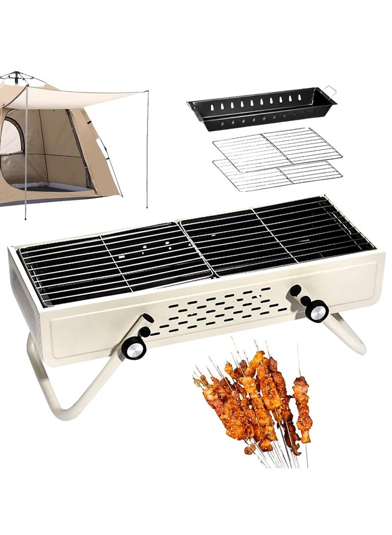 DubaiGallery BBQ Grill | Smokeless Camping BBQ Oven - Stainless Steel Barbeque Grill Charcoal Grill Camping, Easy Clean For Cooking Outdoors, Tailgating, Camping - Image 1