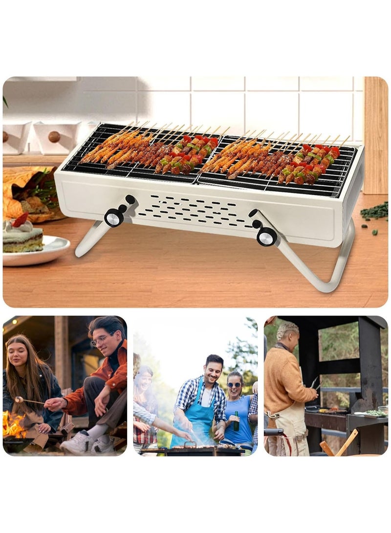 DubaiGallery BBQ Grill | Smokeless Camping BBQ Oven - Stainless Steel Barbeque Grill Charcoal Grill Camping, Easy Clean For Cooking Outdoors, Tailgating, Camping - Image 4