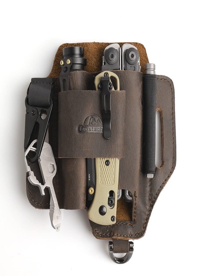 Topstache Leather Multitool Sheath, EDC Belt Organizer, Leatherman Sheath, Darkbrown - Image 1